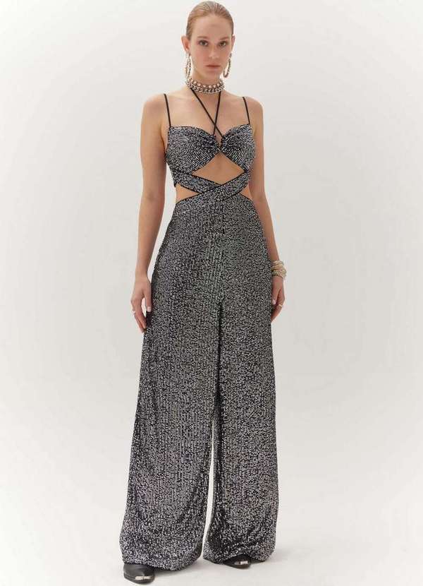 Amarante do Brasil - Macacão Longo de Alça Amarante Preto