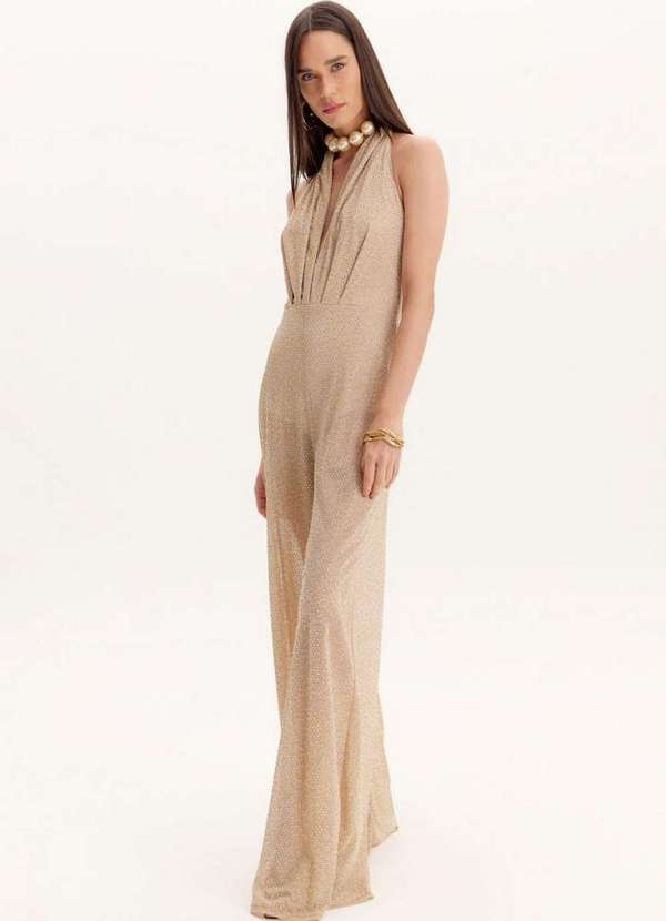 Amarante do Brasil - Macacão Longo Frente Única Bege