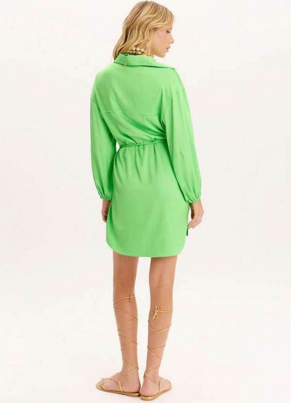 Amarante do Brasil - Vestido Chemise Manga Longa com Top Amarante Verde 4