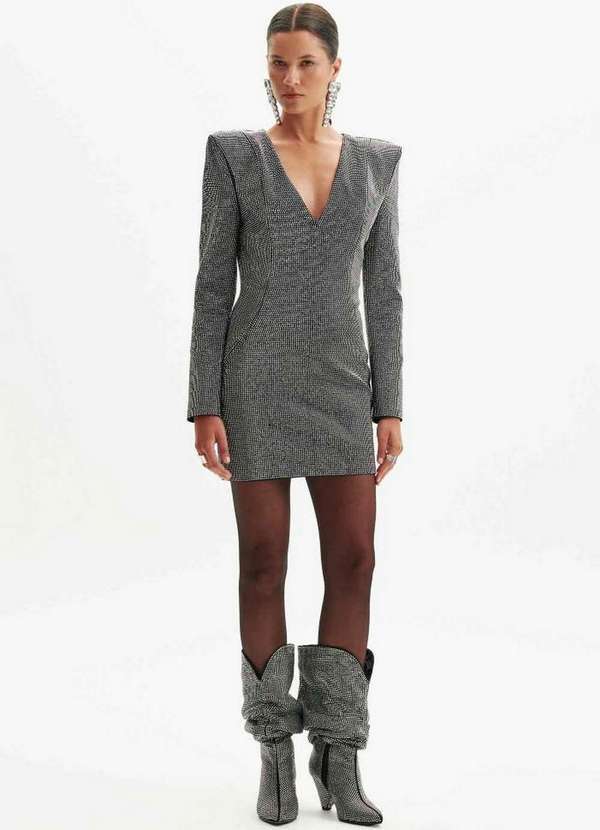 Amarante do Brasil - Vestido com Aplicação Preto