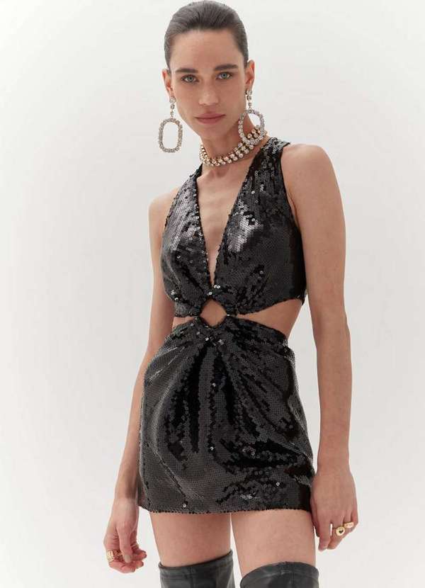 Amarante do Brasil - Vestido com Cut Off Preto