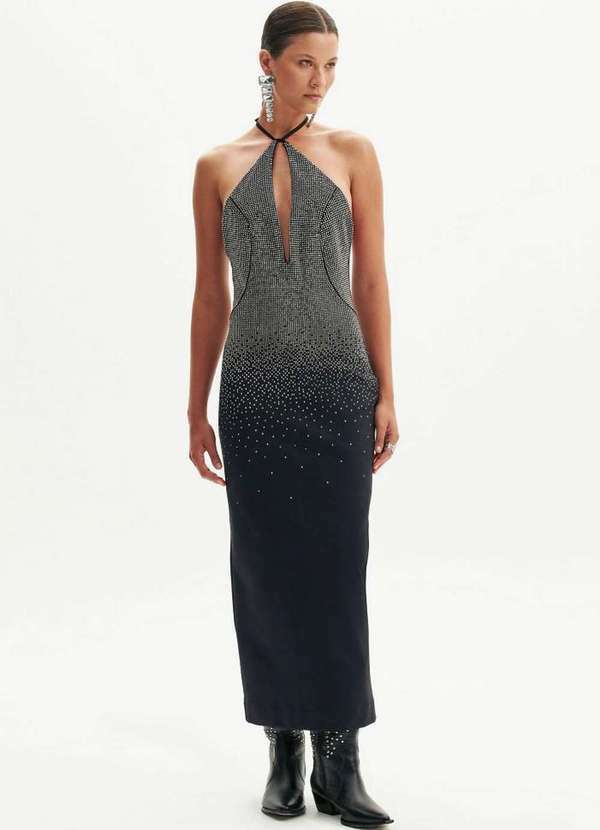 Amarante do Brasil - Vestido Frente Unica Super Midi Preto