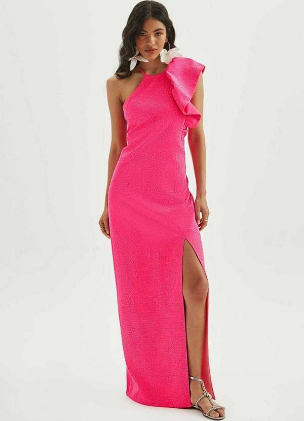 Amarante do Brasil - Vestido Longo Decote Costas Rosa