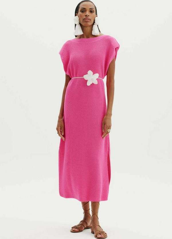 Amarante do Brasil - Vestido Tricot Super Midi Branco