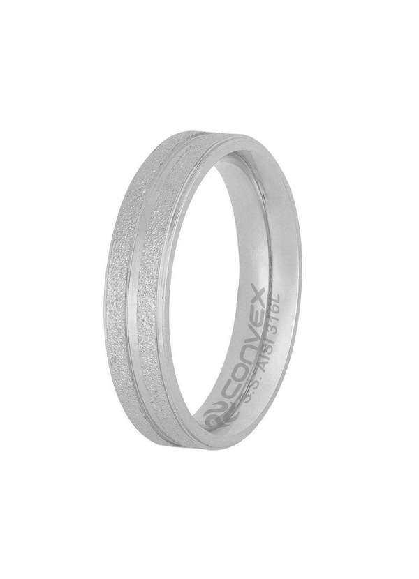 Convex - Aliança Aço Magnet S 5mm com Gtr Prata