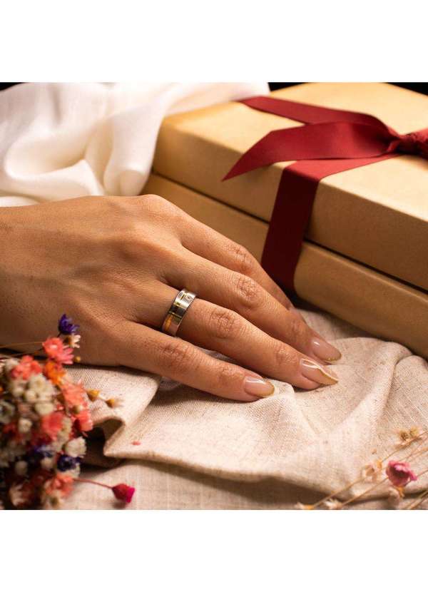 Convex - Aliança Aço Paris 6mm Filete Lateral e Zircônia Prata 3