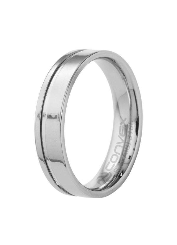 Convex - Aliança Aço Plus Light 6mm Prata