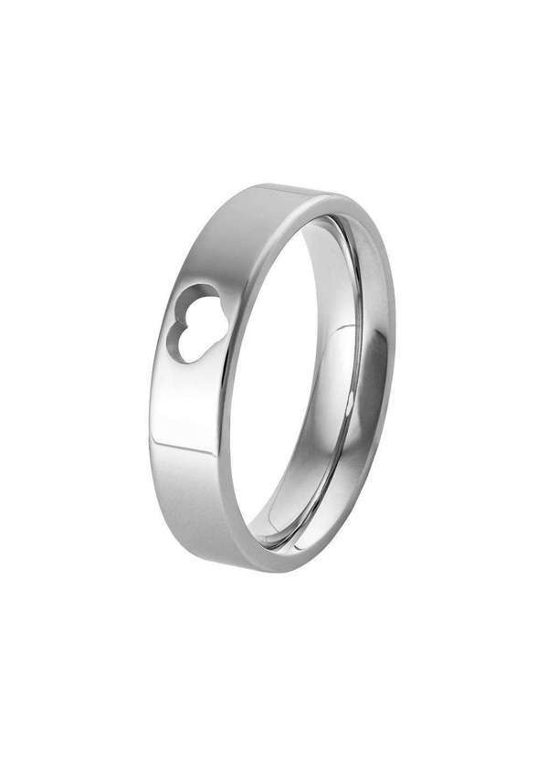 Convex - Aliança de Aço Cuore 5mm Prata