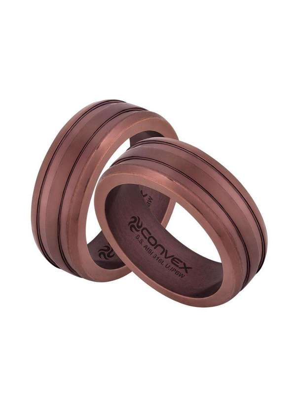 Convex - Aliança de Aço Eros 8mm U.Ipbw Prata 2