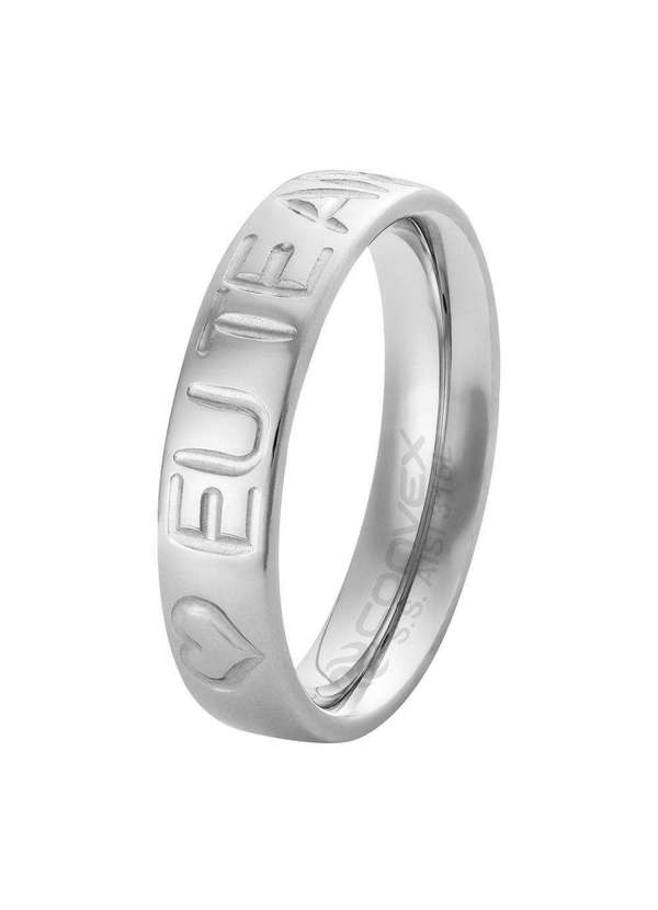Convex - Aliança de Aço Eu Te Amo 5mm Prata