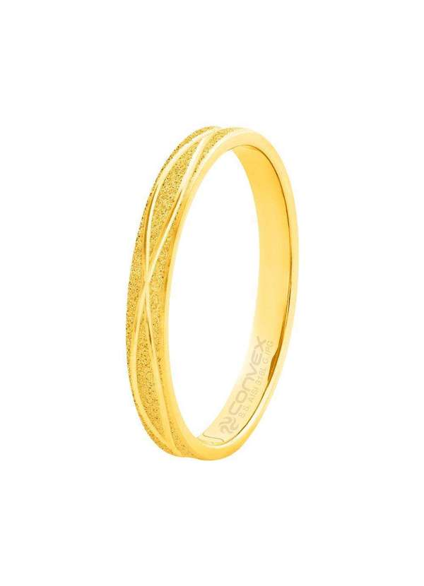 Convex - Aliança de Aço Glow Gold Ipg Gtr 2.95mm Dourado