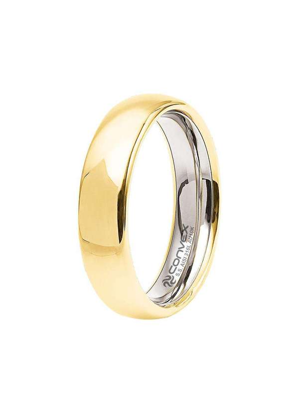 Convex - Aliança de Casamento Goldness Lisa 5mm Dourado