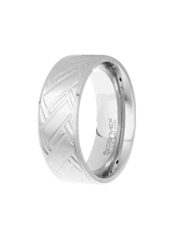 Convex - Aliança de Namoro Artic 8mm Prata