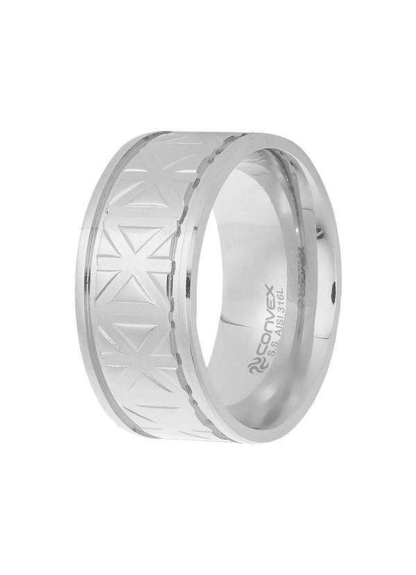 Convex - Aliança de Namoro Asterisk 10mm Prata