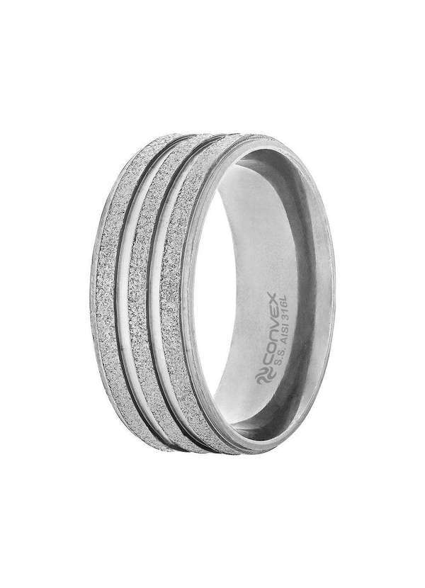 Convex - Aliança de Namoro Atlantis 8mm com Gtr Prata