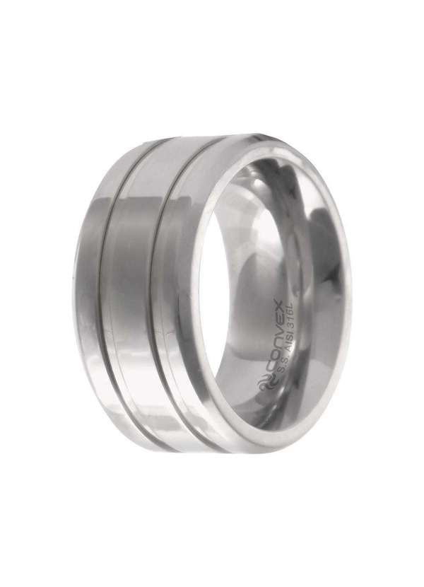 Convex - Aliança de Namoro Chrome Double Thin 10mm Prata