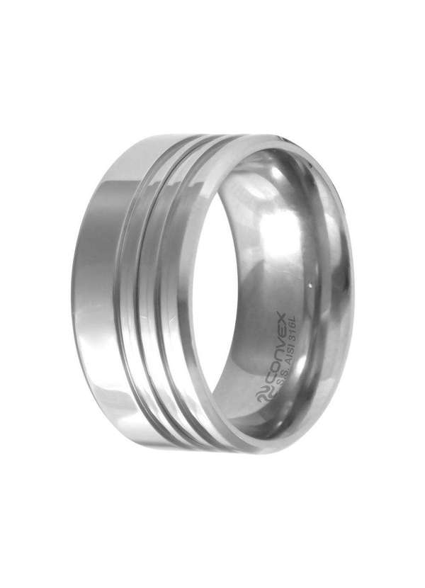 Convex - Aliança de Namoro Chrome Triple 10mm Prata
