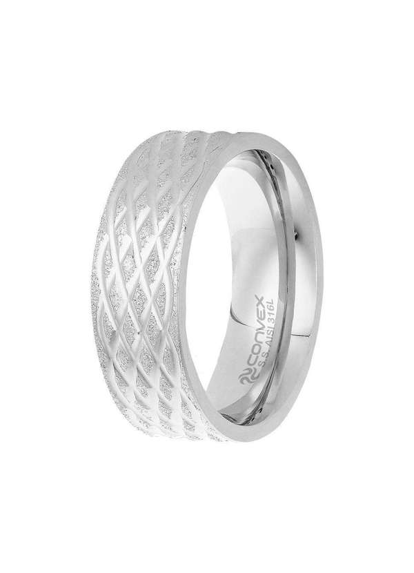 Convex - Aliança de Namoro Diamond 21 7.5mm Prata