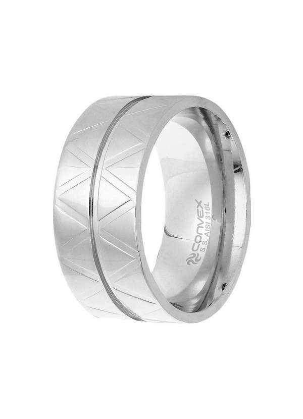 Convex - Aliança de Namoro Equis 10mm Prata