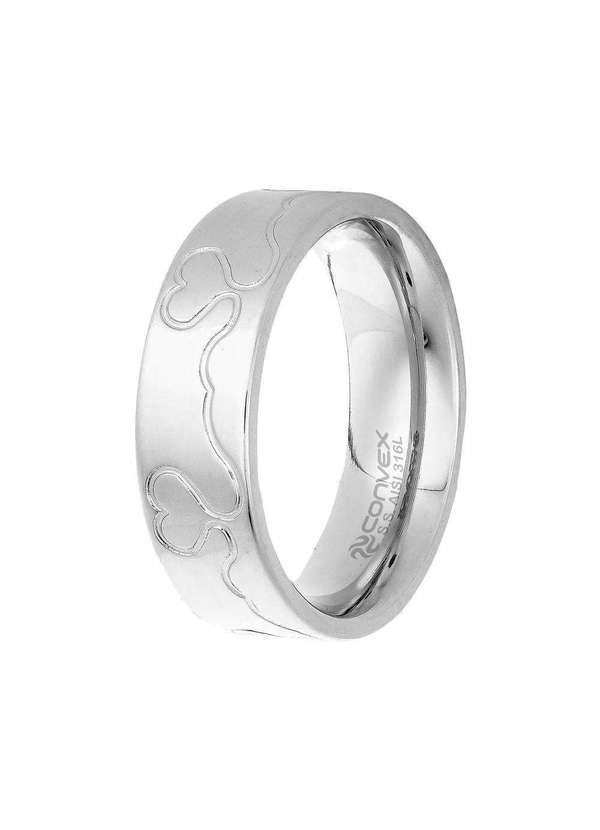 Convex - Aliança de Namoro Infinity Love 6.5mm Prata