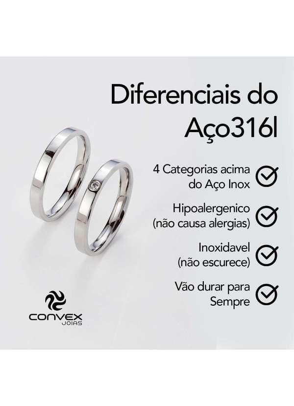 Convex - Aliança de Namoro Slim Diamond 1.90mm Prata 3