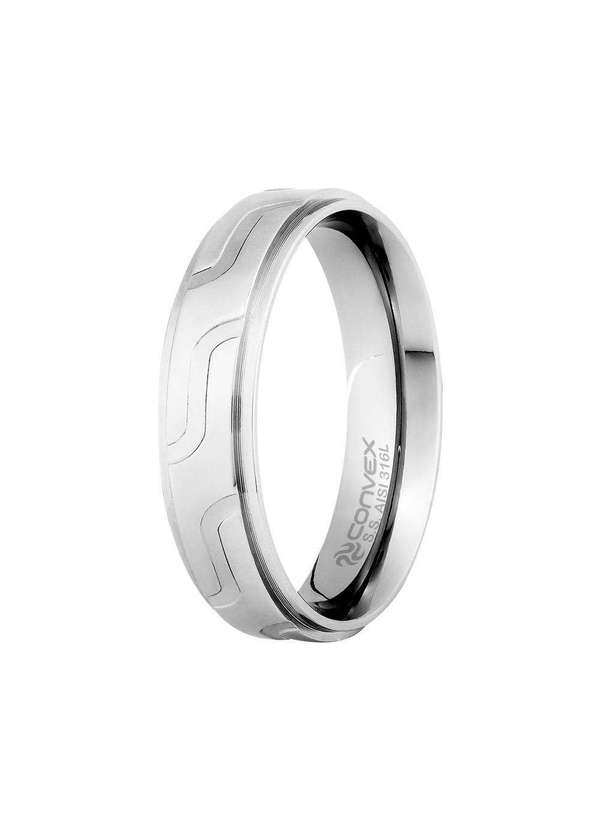 Convex - Aliança de Namoro Twist 6mm Prata