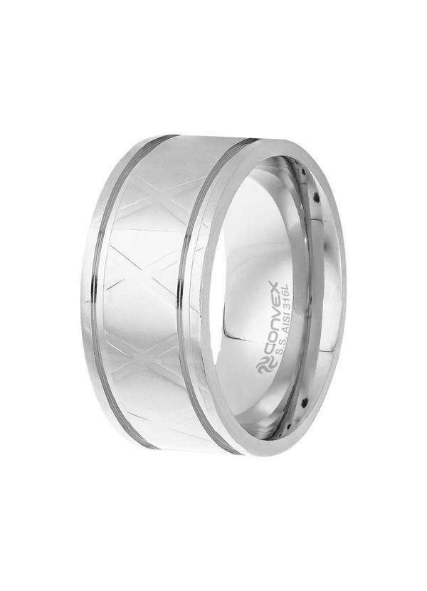 Convex - Aliança de Namoro Xteel 10mm Prata