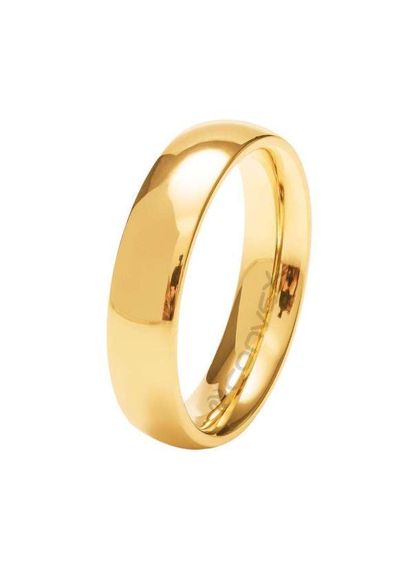 Convex - Aliança de Tungstênio Dubai Dourada 5mm Dourado
