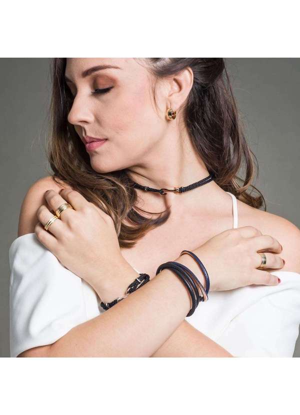 Convex - Aliança Magnet S 5mm Gold Ipg com Gtr Dourado 2