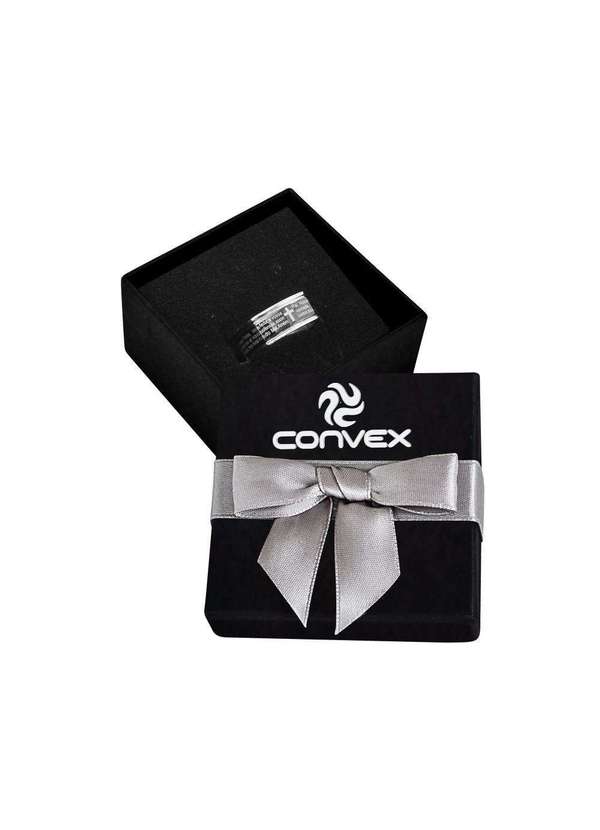 Convex - Anel de Aço Faith com Oração Pai Nosso e Resina 9mm Prata 3