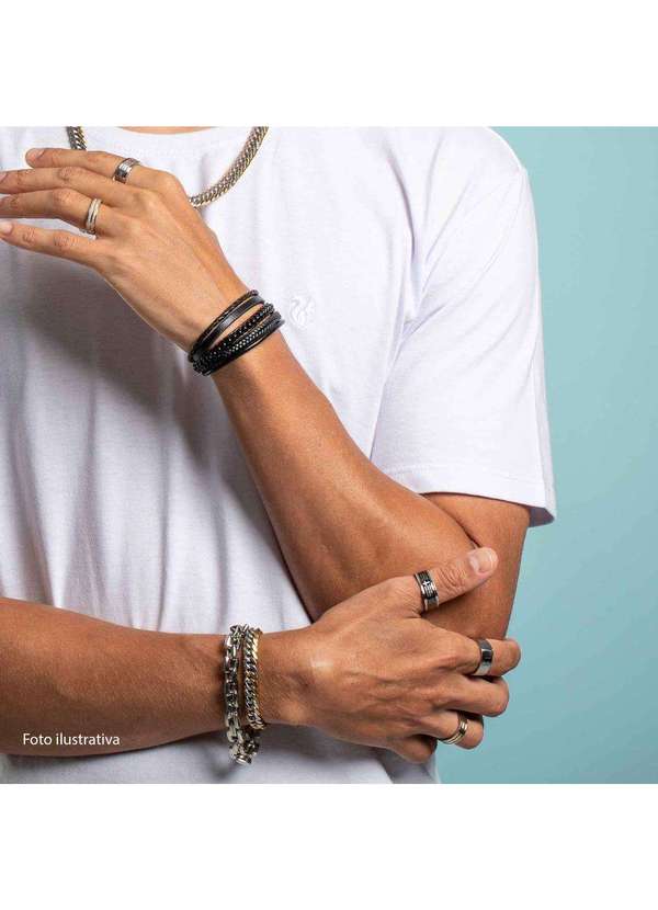 Convex - Anel de Aço Faith com Oração Pai Nosso e Resina 9mm Prata 6