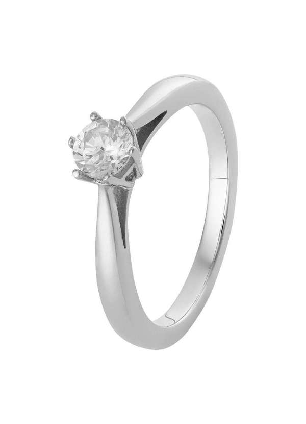 Convex - Anel de Aço Solitário Bali com Zircônia Prata