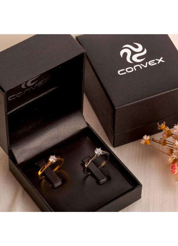 Convex - Anel de Aço Solitário Bali com Zircônia Prata 2