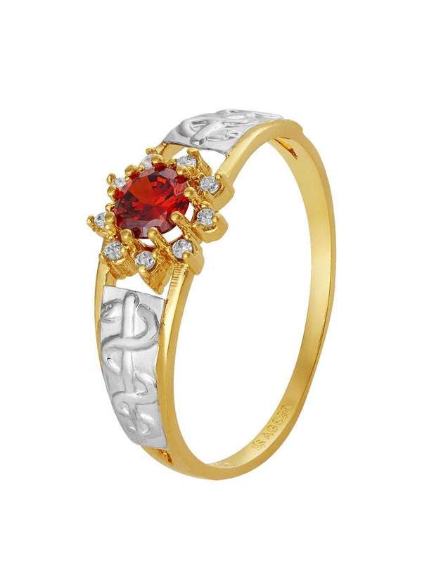 Convex - Anel de Formatura de Prata Revestida com Ouro 18k Dourado