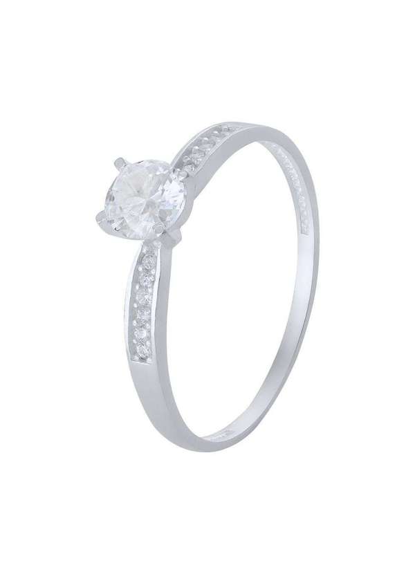 Convex - Anel de Prata Solitário Celebration Zircônia 4.5mm Prata