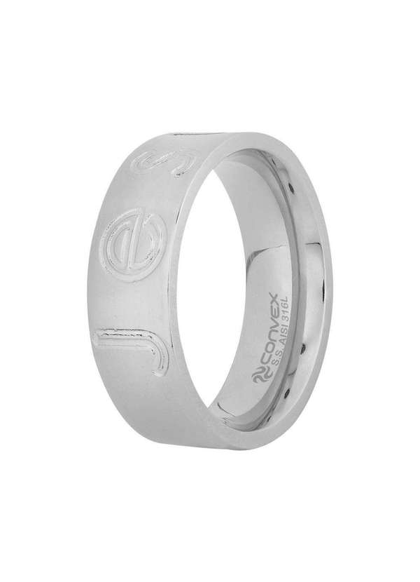 Convex - Anel Jesus 7mm Prata