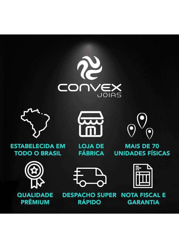 Convex - Anel Prata c/ Ouro 18k Meia Aliança Crespo com Zircônia 2mm Dourado 5