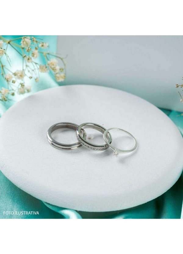 Convex - Par de Alianças de Aço Atena e Aton Prata 2