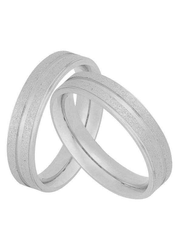 Convex - Par de Alianças de Aço Magnet S Prata