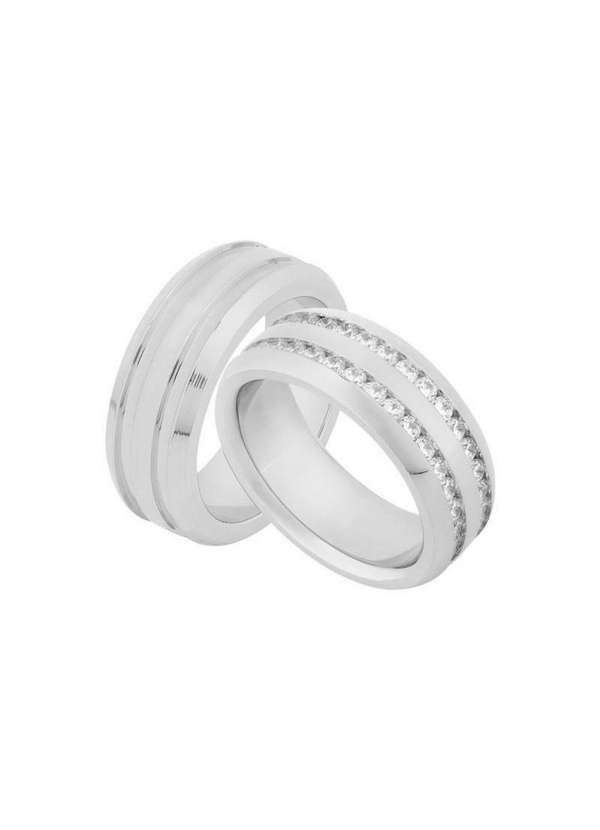 Convex - Par de Alianças de Aço Troya Dupla e Eros Ganhe: Porta Joia Prata 2