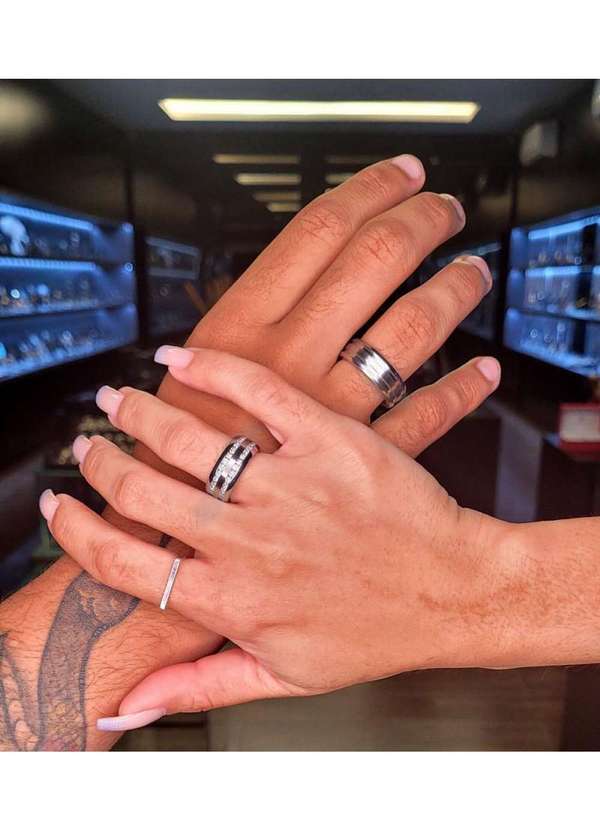 Convex - Par de Alianças de Aço Troya Dupla e Eros Ganhe: Porta Joia Prata 3