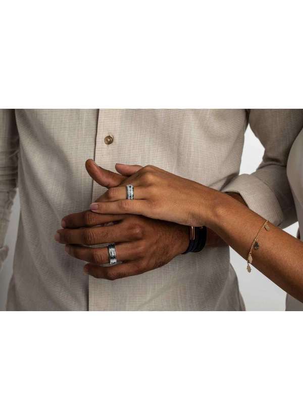 Convex - Par de Alianças de Aço Troya Dupla e Eros Ganhe: Porta Joia Prata 4