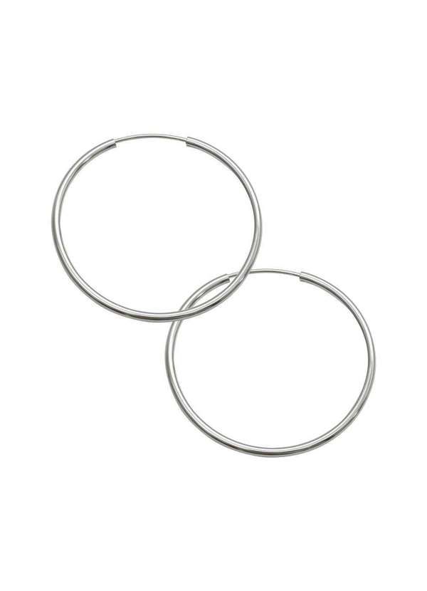 Convex - Brinco Aço Argola 35mm Prata