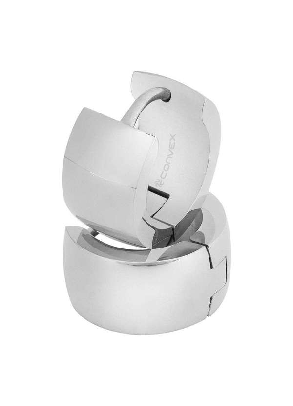 Convex - Brinco Aço Argola Abaulado Liso 16.30x7mm Prata