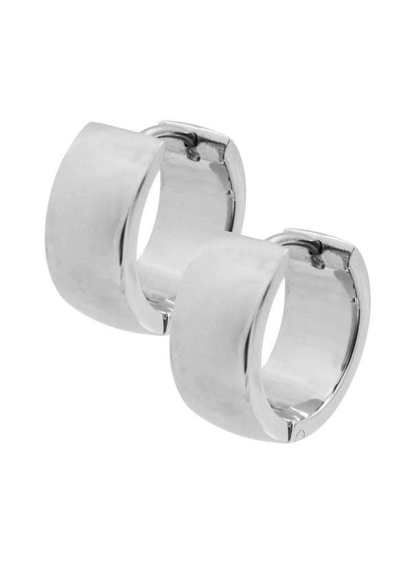 Convex - Brinco Aço Argola Abaulado Liso 16.30x7mm Prata 2