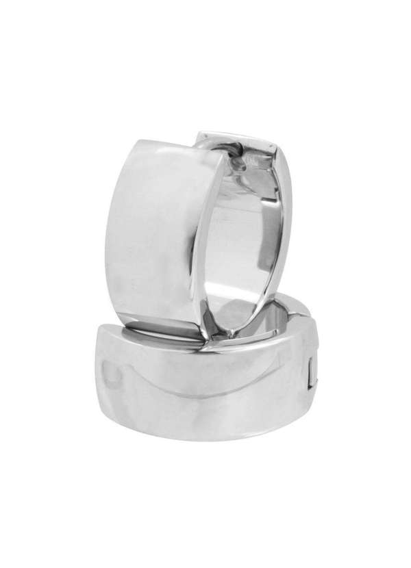 Convex - Brinco Aço Argola Abaulado Liso 16.30x7mm Prata 3