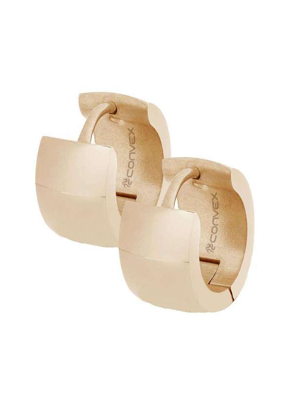 Convex - Brinco Aço Argola Lisa Ipg 13x7mm Dourado