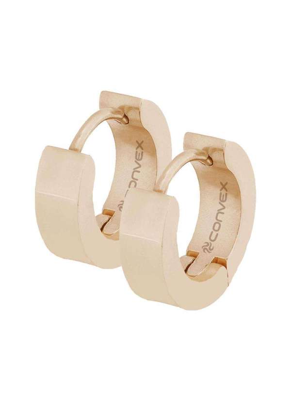 Convex - Brinco Aço Argola Lisa Ipg 14x4mm Dourado