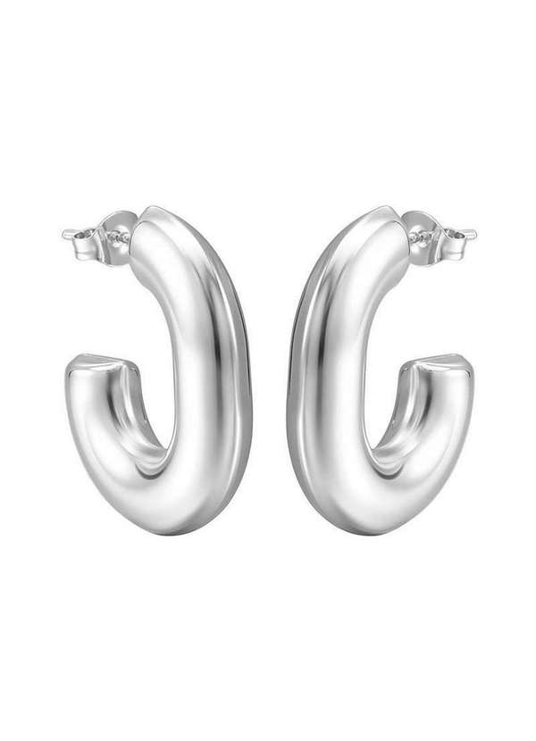 Convex - Brinco de Aço Argola Ousadia 28mm Prata