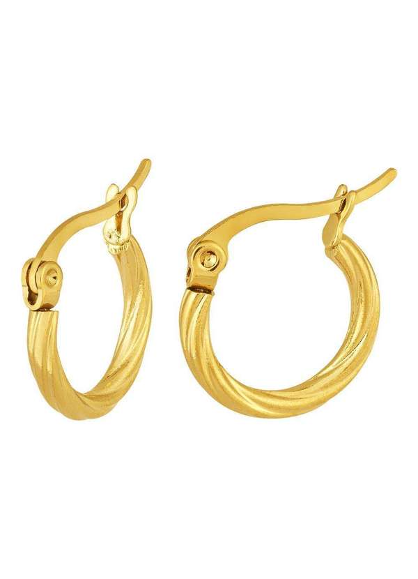 Convex - Brinco de Aço Argolinha Torcido Ipg 15.0x2.3mm Dourado